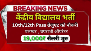 KVS Bharti: केंद्रीय विद्यालय मे तगड़ी भर्ती,19,000₹ सैलरी से शुरु 12वीं,10वीं करे आवेदा