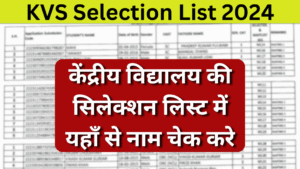 KVS Selection List 2024: केंद्रीय विद्यालय की सिलेक्शन लिस्ट, ऐसे चेक करे