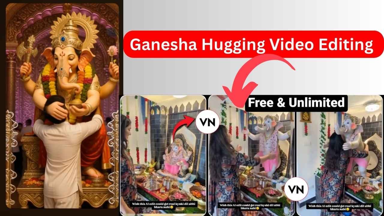 Ganapati bappa hugging AI Video Generator