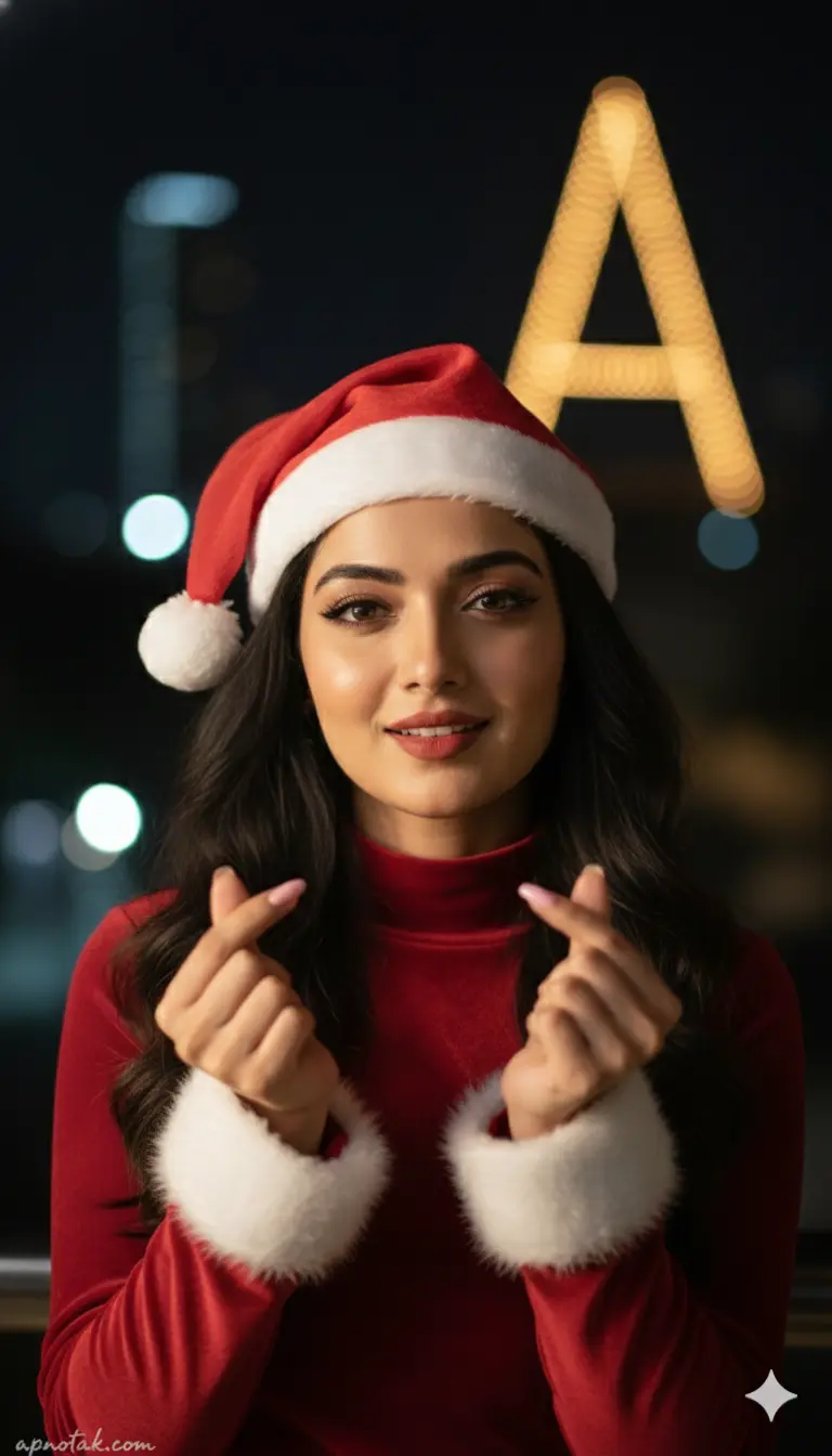 Trending Merry Christmas Ai Photo Editing Prompt for Girls 10