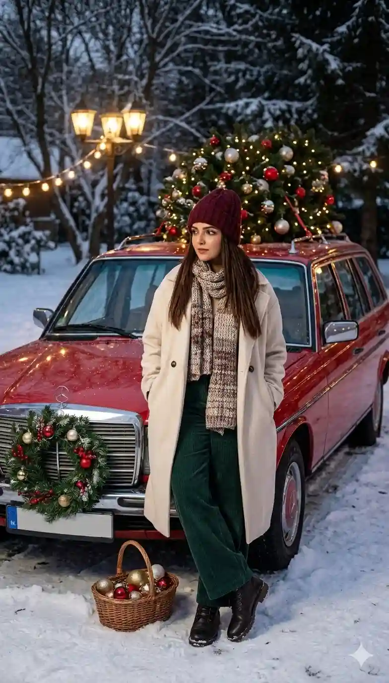 Trending Merry Christmas Ai Photo Editing Prompt for Girls 2