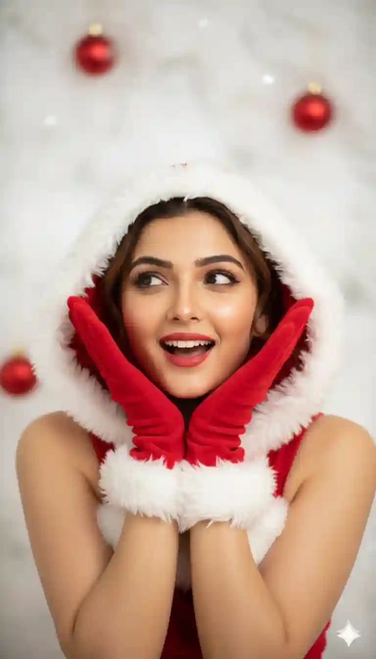Trending Merry Christmas Ai Photo Editing Prompt for Girls 5