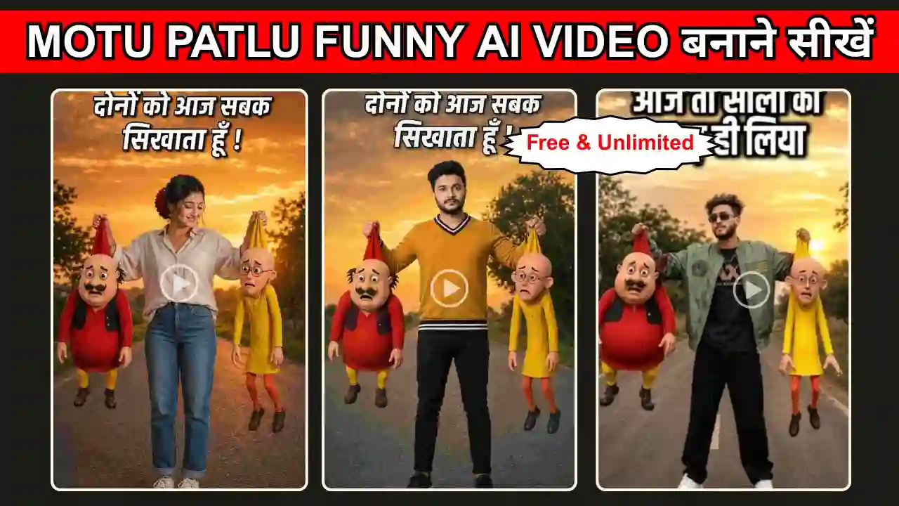 Motu Patlu Hanging Funny Ai Video Prompt