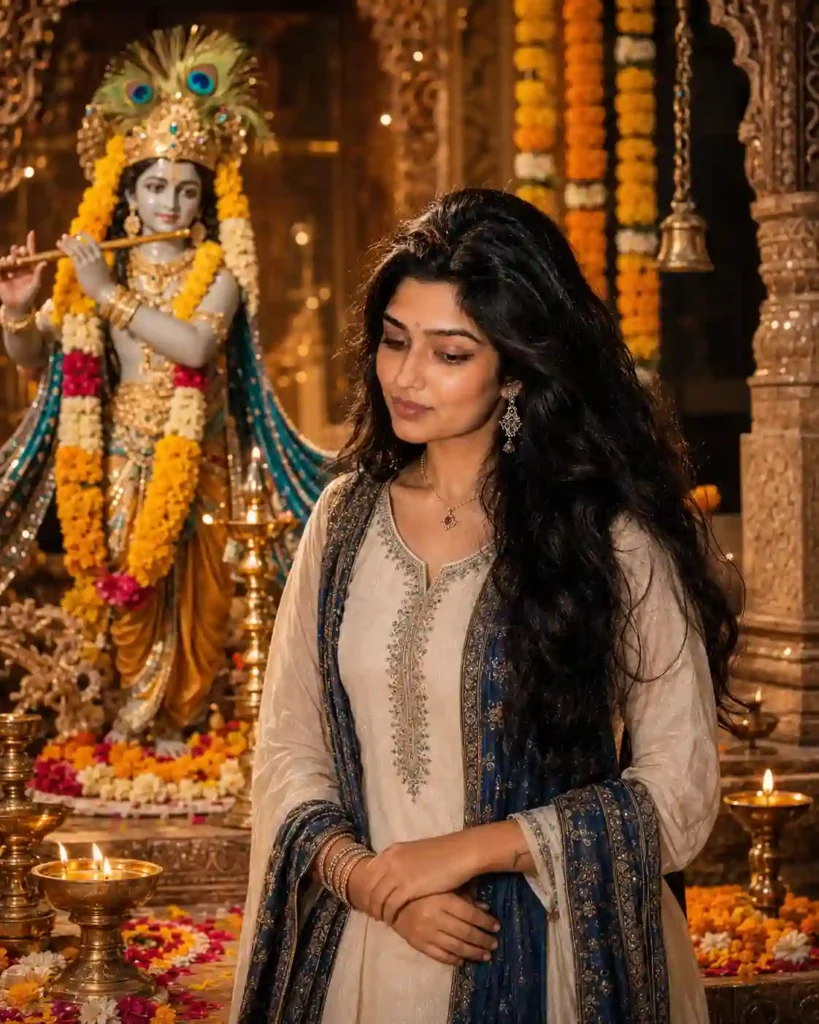 Krishna and Devotee Cinematic Prompt