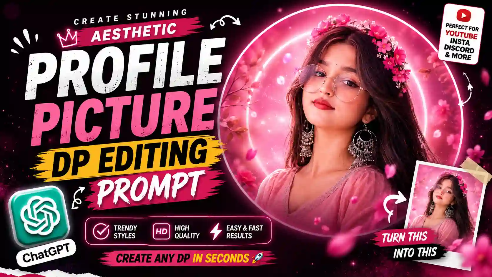 Aesthetic Profile Picture DP Editing Prompts