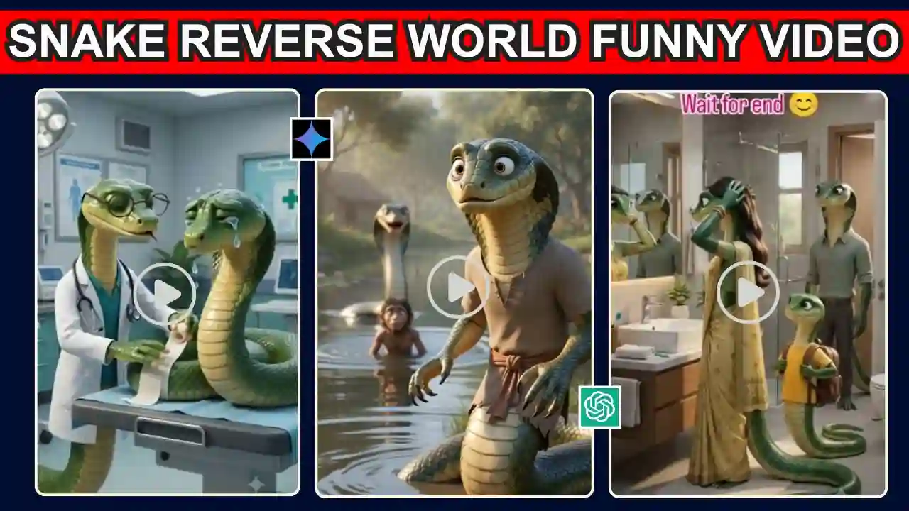 Snake Reverse World AI Video