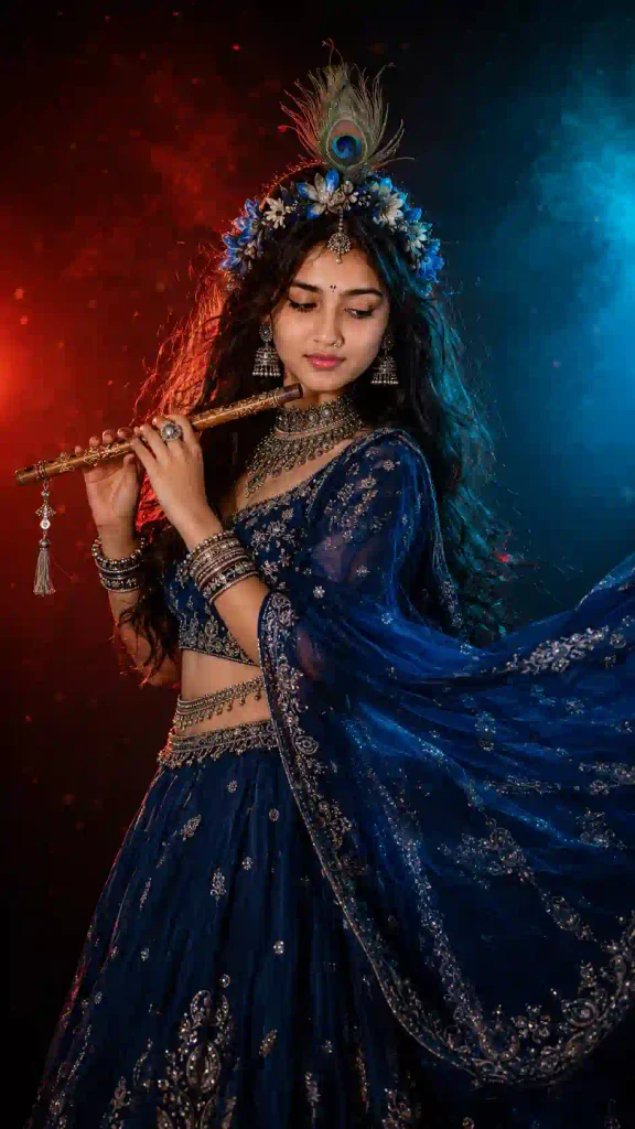 Radha Rani traditional photo editing prompt