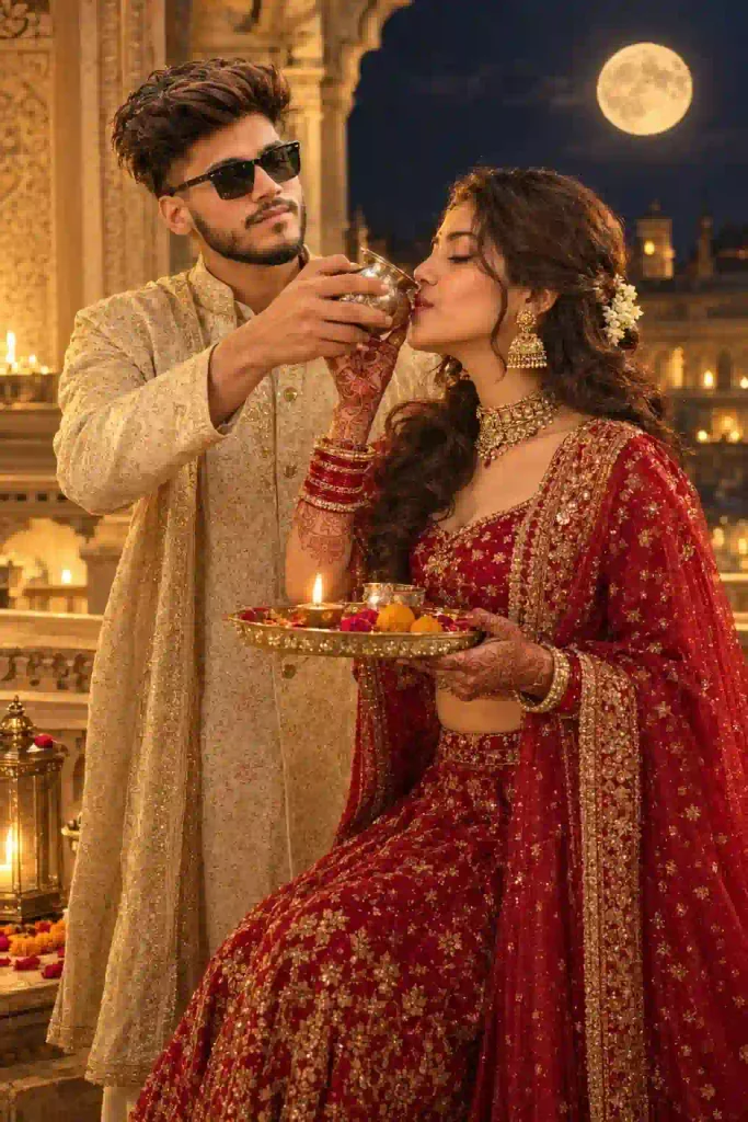 Karwa Chauth AI Photo Editing Prompts couple