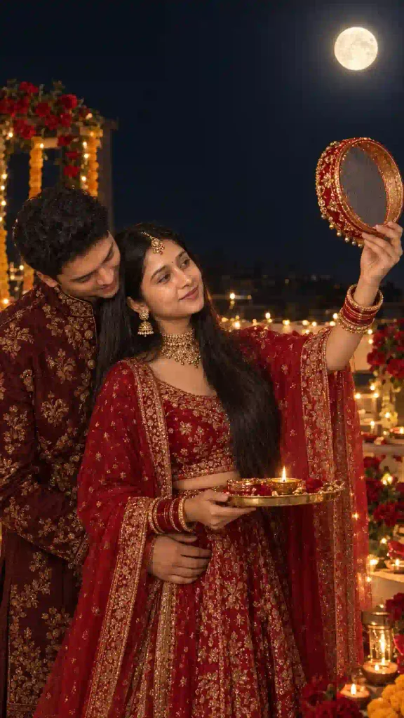 Moonlit Karwa Chauth Romance