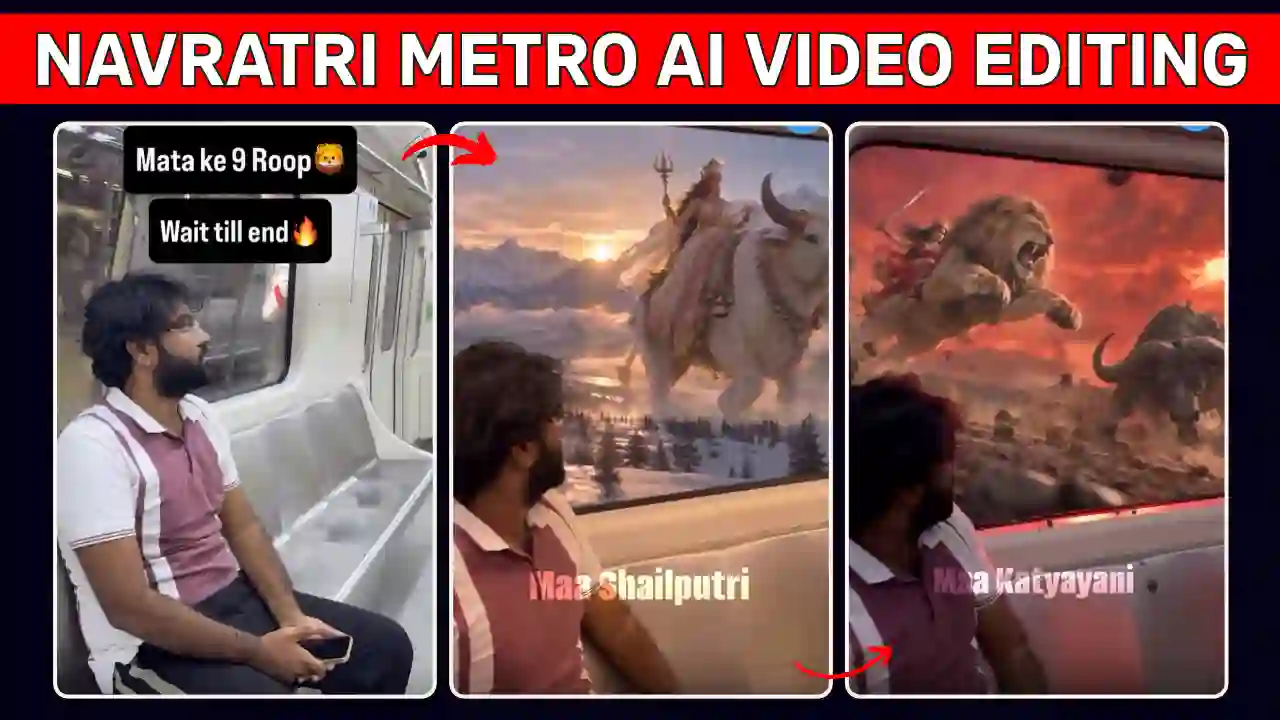 Navratri Metro Nine Forms AI Video Editing Prompt