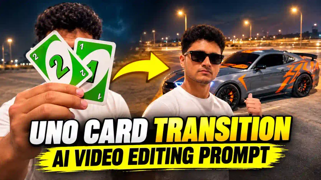UNO Card Transition to Sports Car